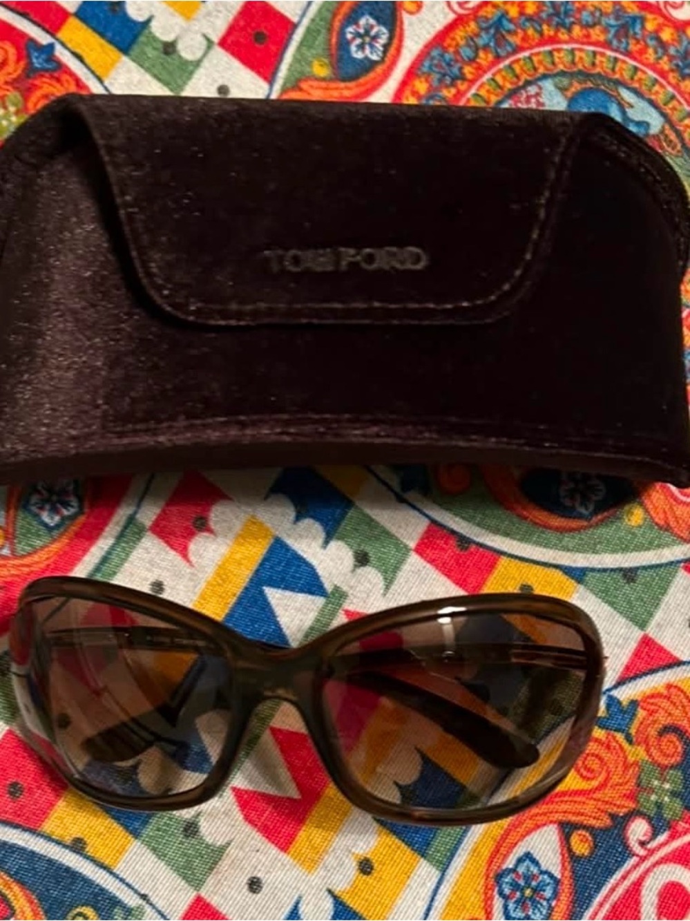 Tom Ford Brown Gradient Women's Oversized Sunglasses with Case